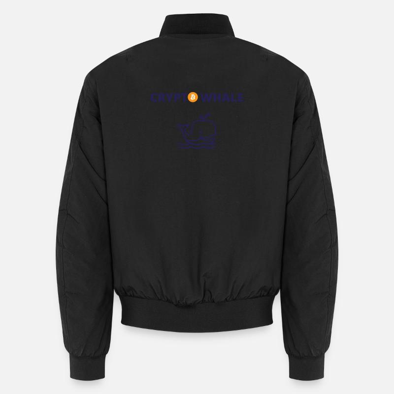 Crypto whale - Unisex Bomber Jacket - black