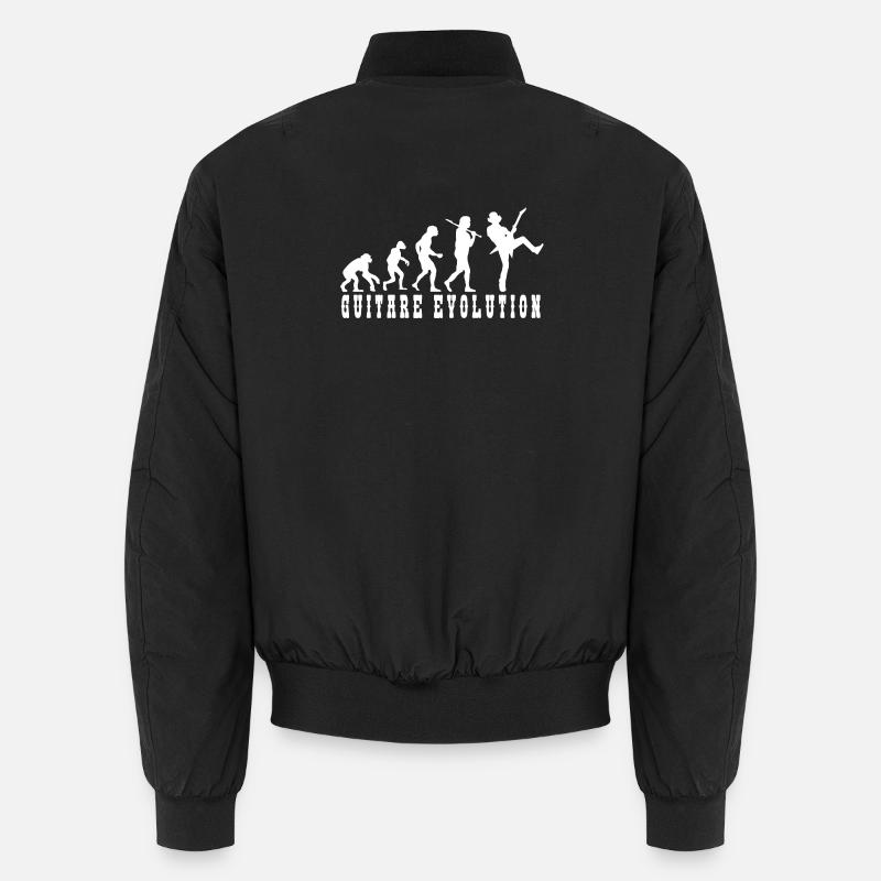 Evolution of Guitar Culture - Unisex Bomber Jacket - black