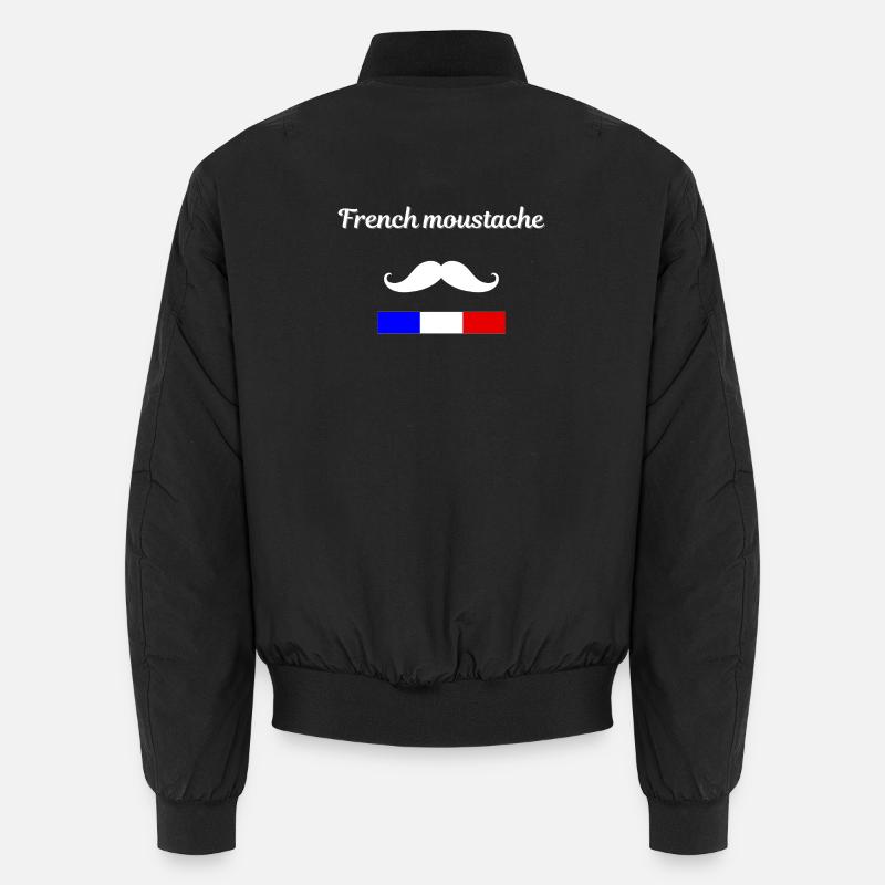 French Moustache - Bomber unisexe - noir