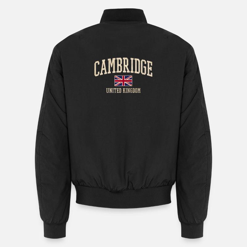 Bannière du drapeau vintage de Cambridge UK Bomber unisexe