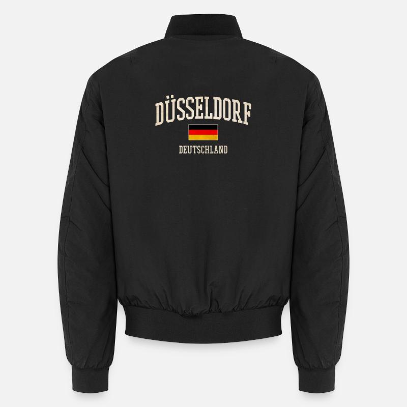 Düsseldorf Flagge Vintage Unisex Bomberjacke
