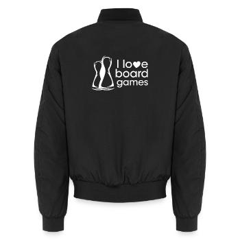 Jeux de sociétéjeux icône jeux de société icône icône logo - Bomber unisexe - noir - Dos - AI Model Male 185 light (185cm)