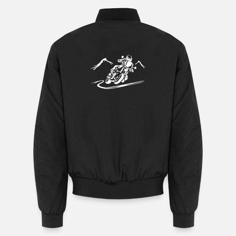 Silhouette d’action de moto Bomber unisexe
