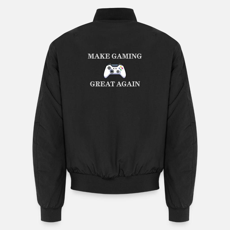 Make Gaming Great Again - Unisex Bomber Jacket - black