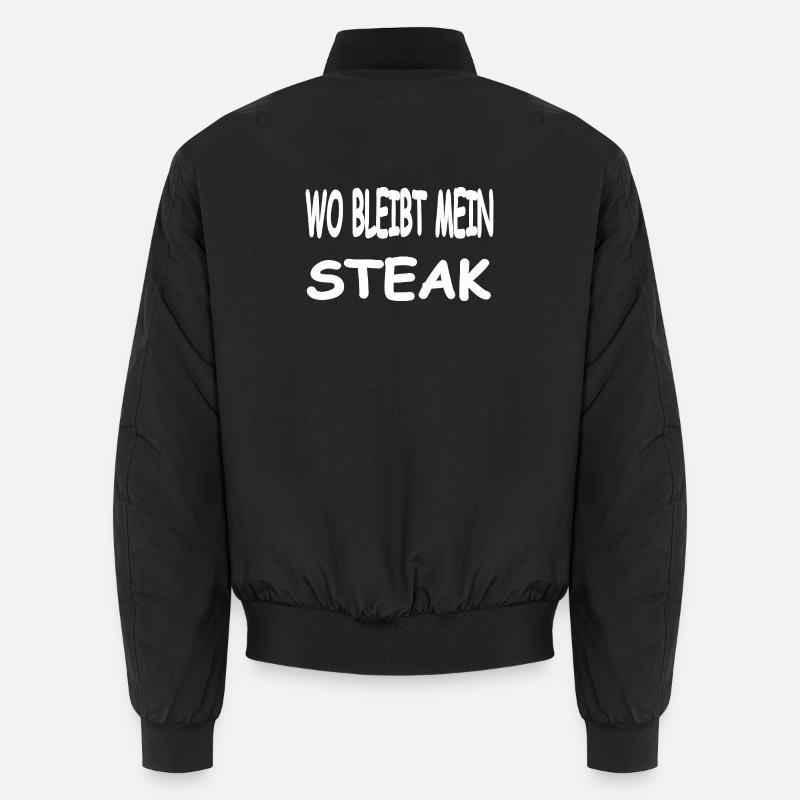 Steak - Unisex Bomberjacke - Schwarz