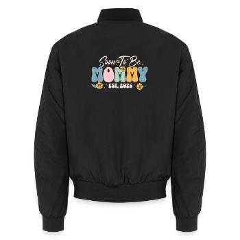 Bald Mama Est 2026 Blumen - Unisex Bomberjacke - Schwarz - Hinten - AI Model Male 185 light (185cm)