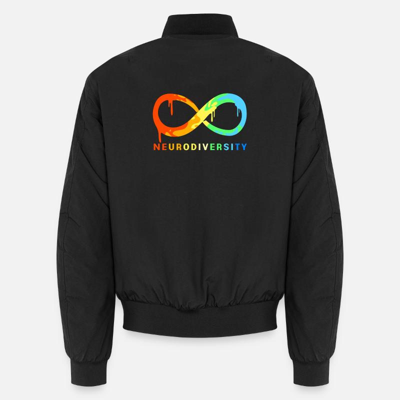 Neurodiversity Autism Brain ADHD Asperger Unisex Bomber Jacket