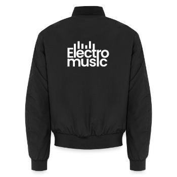 Logo de la musique électro - Bomber unisexe - noir - Dos - AI Model Male 185 light (185cm)