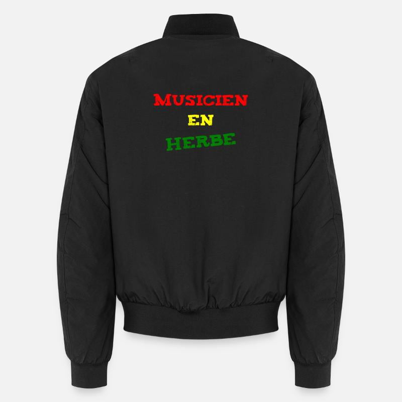 BUDDING MUSICIAN! (reggae, ska, dub) - Unisex Bomber Jacket - black