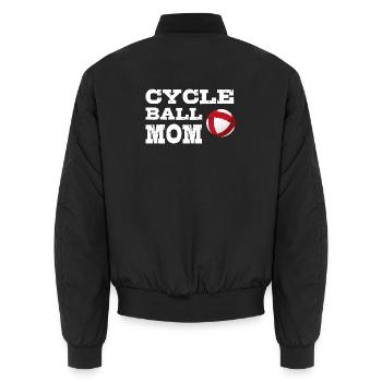 Radball, Radballer, Hallenradsport, Mom, Cycleball - Unisex Bomberjacke - Schwarz - Hinten - AI Model Male 185 light (185cm)