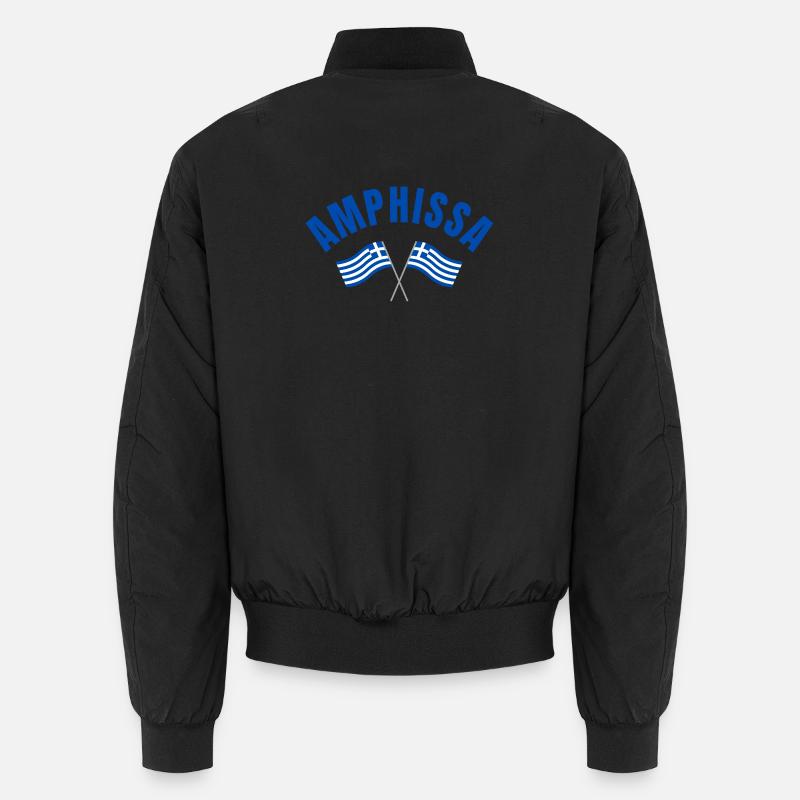 Amphissa-griechische Flaggen Unisex Bomberjacke