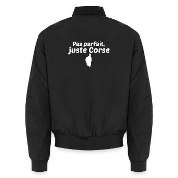 Pas parfait, juste Corse - Bomber unisexe - noir - Dos - AI Model Male 185 light (185cm)