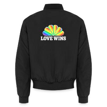 Love Wins - Rainbow Statement Design - Bomber unisexe - noir - Dos - AI Model Male 185 light (185cm)