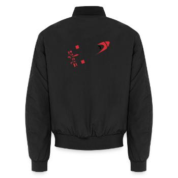 Silhouette abstraite de fusée - Bomber unisexe - noir - Dos - AI Model Male 185 light (185cm)