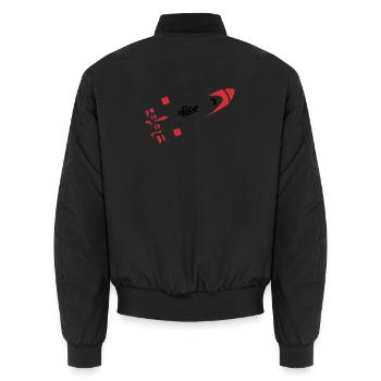 Red Rocket Graffiti Logo - Unisex Bomber Jacket - black - Back - AI Model Male 185 light (185cm)