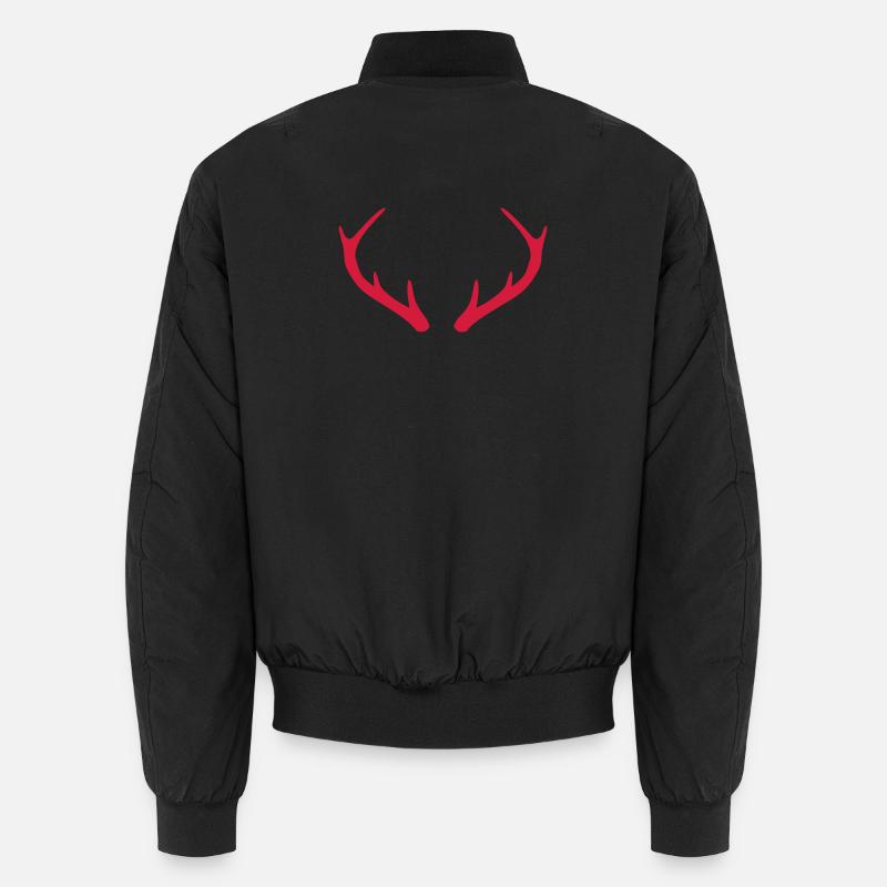 Antler deer reindeer gift Unisex Bomber Jacket