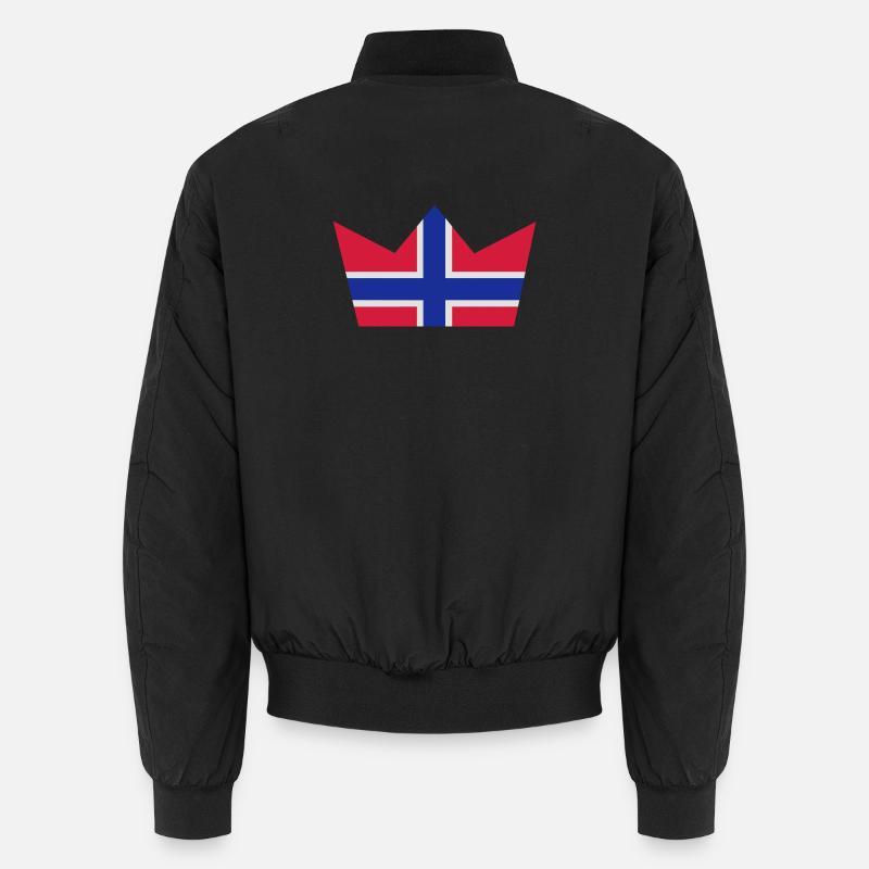 Norwegische Krone - Unisex Bomberjacke - Schwarz