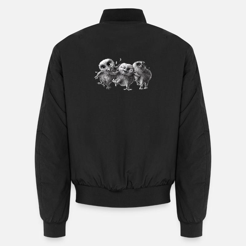 drei glückliche eulen Unisex Bomberjacke