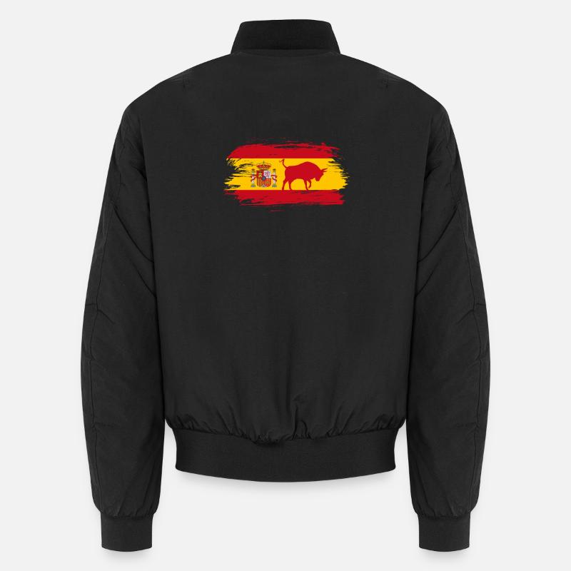 Espagne drapeaux design avec le taureau / cadeau Madrid Bomber unisexe