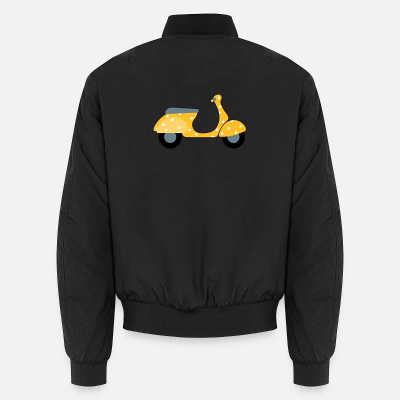 Scooter Dots Yellow Pattern Points Vacances Été Fun Bomber unisexe