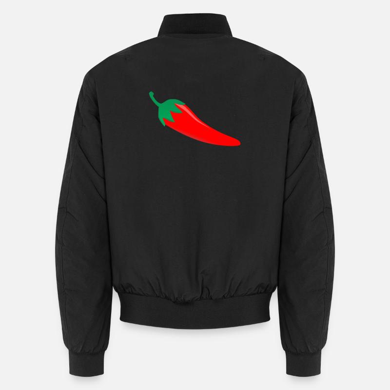 Funny Hot Chilli tshirt - Unisex Bomber Jacket - black
