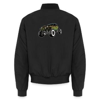 Dégradé de crâne de Monster Truck - Bomber unisexe - noir - Dos - AI Model Male 185 light (185cm)