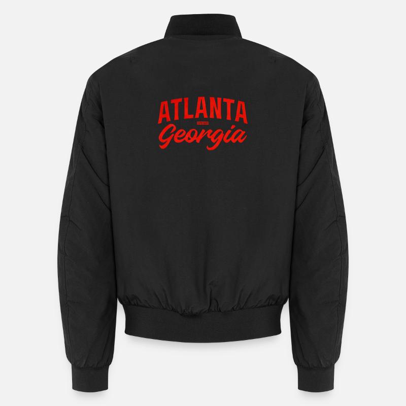 Atlanta Georgia Script Logo - Unisex Bomberjacke - Schwarz