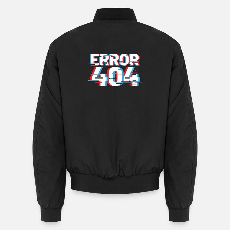 Error 404 Glitch Unisex Bomber Jacket
