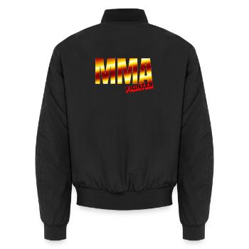 MMA Figher - Design mit coolen Farben. - Unisex Bomberjacke - Schwarz - Hinten - AI Model Male 185 light (185cm)