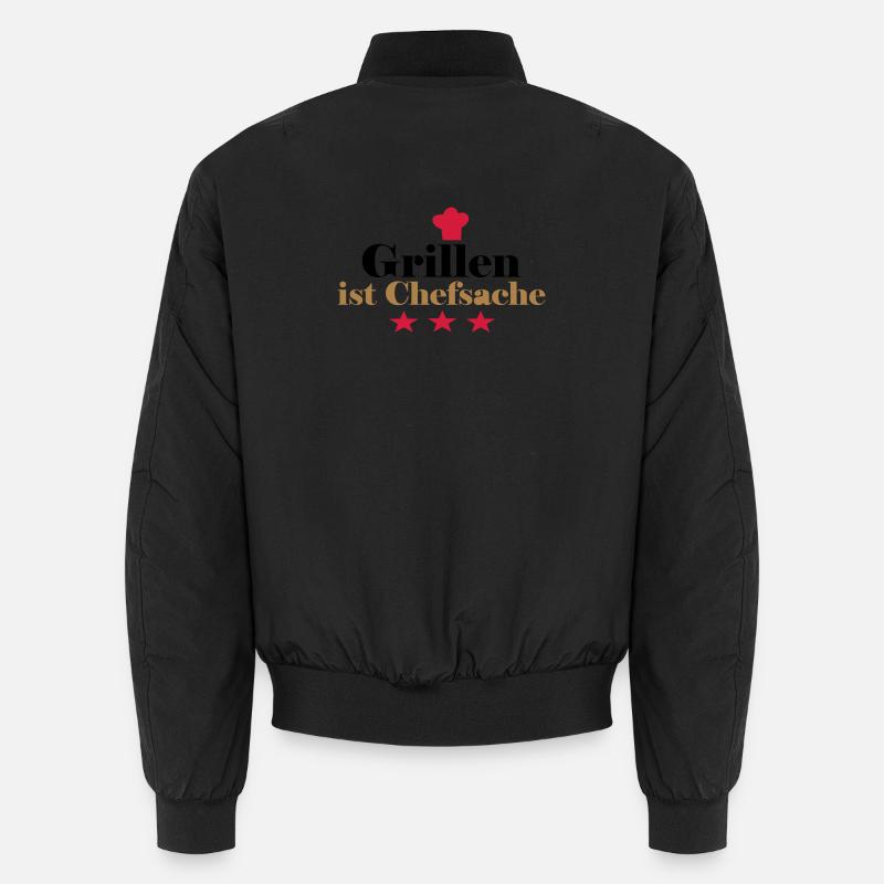 Grillen ist Chefsache - Unisex Bomberjacke - Schwarz