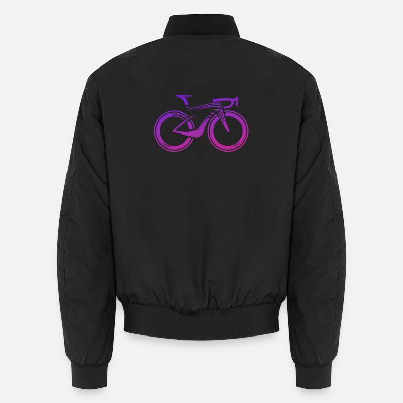 Design de vélo abstrait en violet - Bomber unisexe - noir