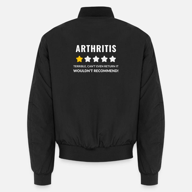 Fettgedrucktes Arthritis-Bewusstseins-Typografie-Design - Unisex Bomberjacke - Schwarz