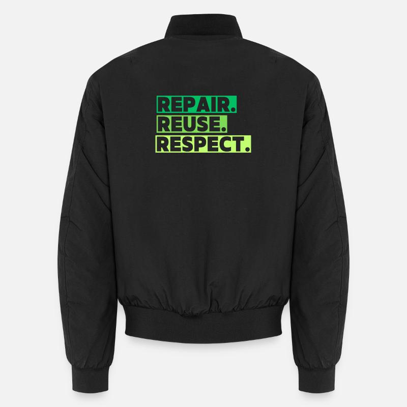 Ein ökologisches Thema mit einer Botschaft - Unisex Bomberjacke - Schwarz