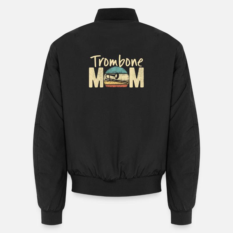 Trombone Mom Rétro Vintage Marching Band Design Bomber unisexe