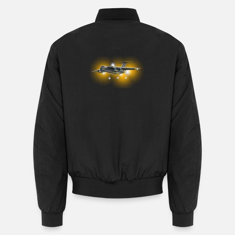 Cargo plane in solar fire - Unisex Bomber Jacket - black