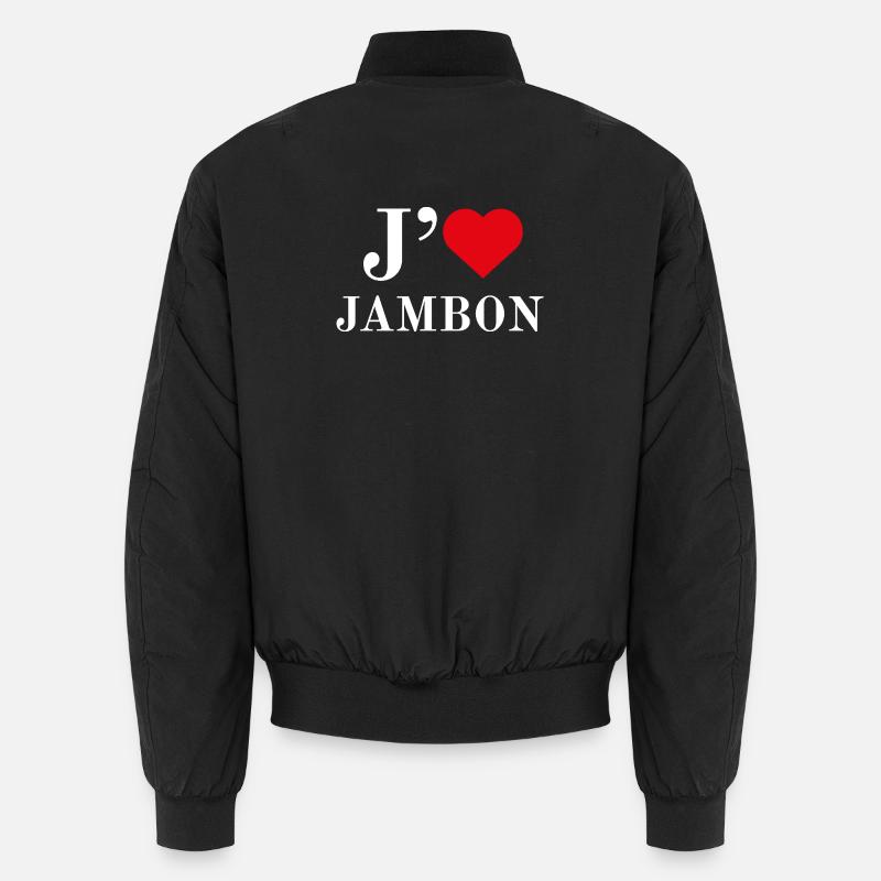 Ham Love Typography - Unisex Bomber Jacket - black