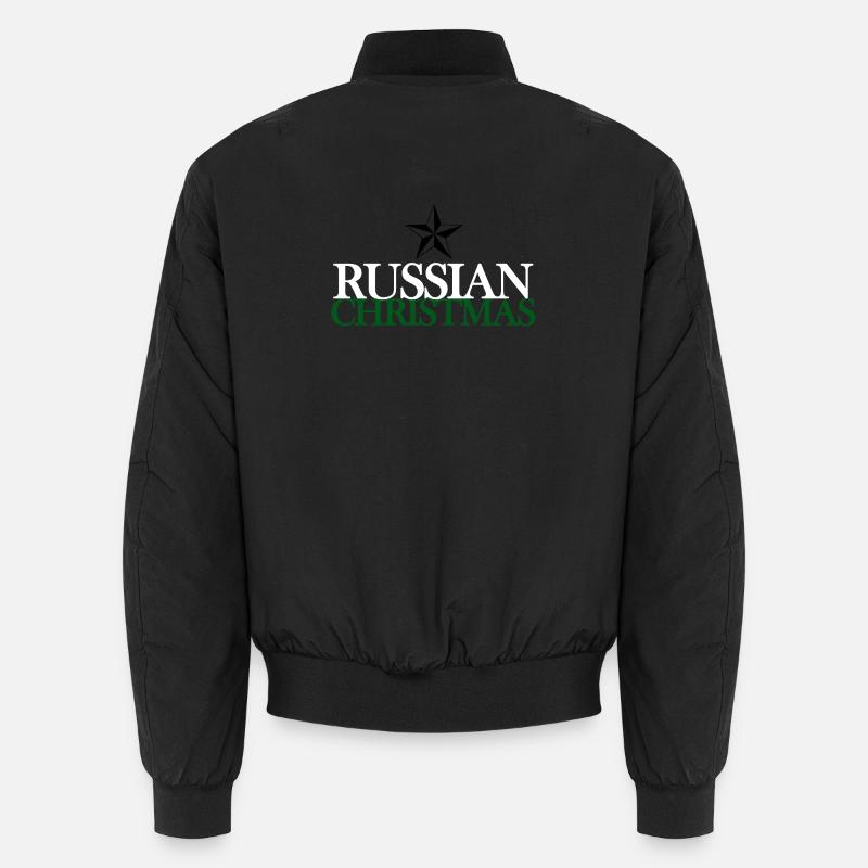 Lettrage de Noël russe - Bomber unisexe - noir