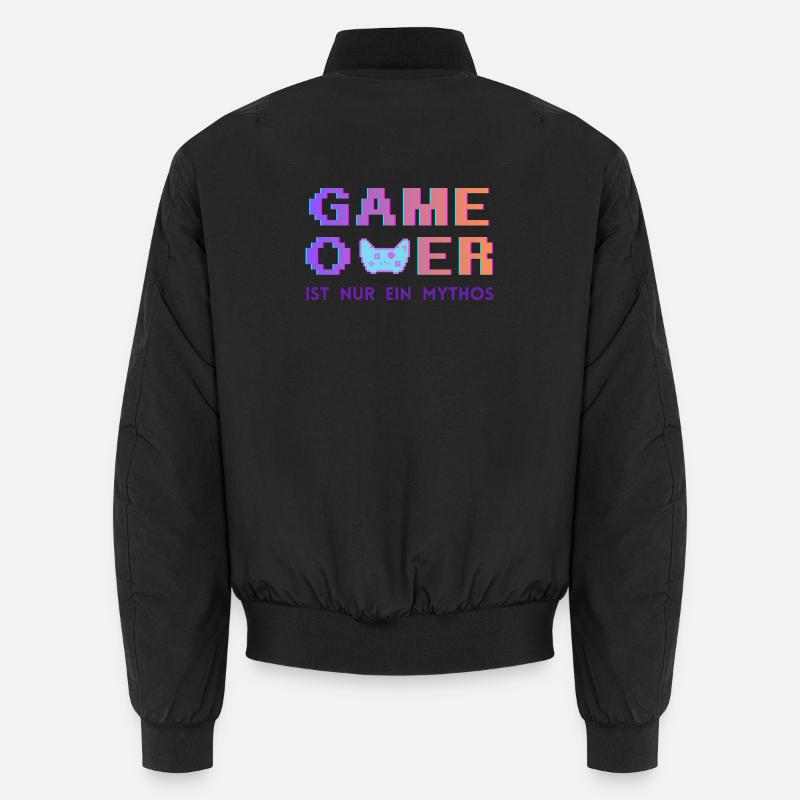 Game Over Mythos Pixel Gradient - Bomber unisexe - noir