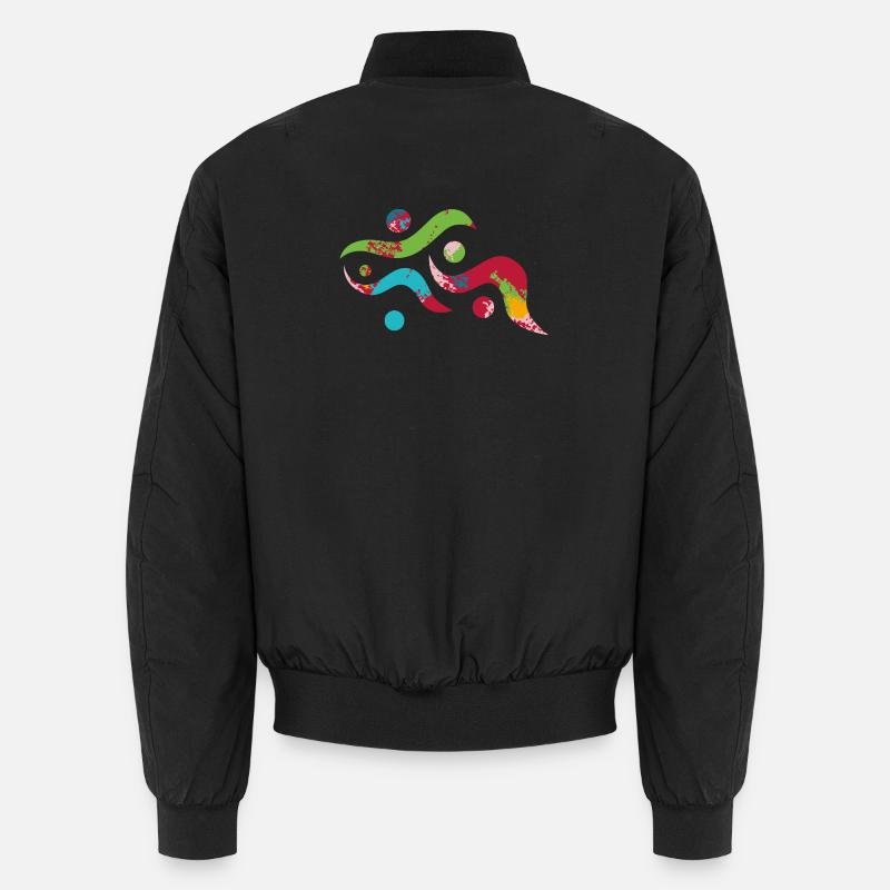 Yoga design_20 - Unisex Bomber Jacket - black