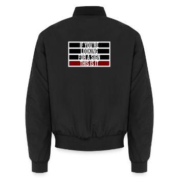 Si vous cherchez un signe c’est ça, désirez - Bomber unisexe - noir - Dos - AI Model Male 185 light (185cm)