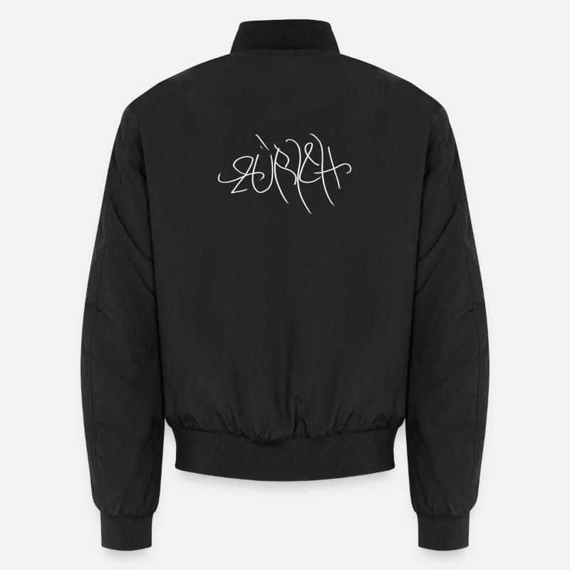 Graffiti Zprich Lettering - Unisex Bomber Jacket - black