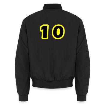 10 Symbole numérique - Bomber unisexe - noir - Dos - AI Model Male 185 light (185cm)