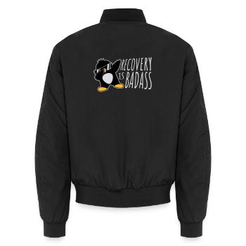 Recovery Is Badass Pinguin Dabbing Dab Dance Pose - Unisex Bomberjacke - Schwarz - Hinten - AI Model Male 185 light (185cm)