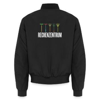 Rechenzentrum Gärtner Garten Gartenarbeit - Unisex Bomberjacke - Schwarz - Hinten - AI Model Male 185 light (185cm)