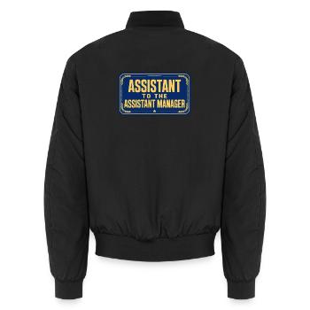Assistent des stellvertretenden Managers - Unisex Bomberjacke - Schwarz - Hinten - AI Model Male 185 light (185cm)