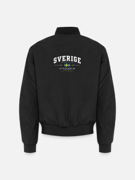 Sverige - Stockholm - Sweden - Schweden - 1523 - Unisex Bomberjacke - Schwarz