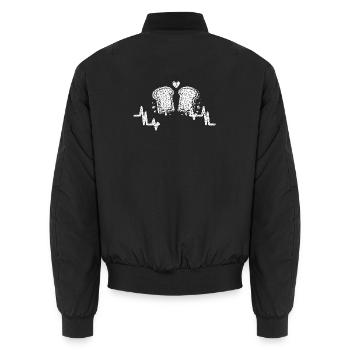 Erdnussbutter Marmelade Pausenbrot Sandwich Fan - Unisex Bomberjacke - Schwarz - Hinten - AI Model Male 185 light (185cm)