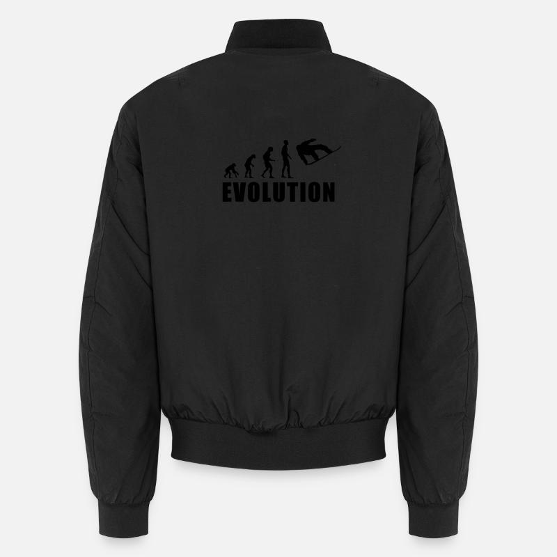 EVOLUTION SNOWBOARD Schnee Winter Geschenk - Unisex Bomberjacke - Schwarz