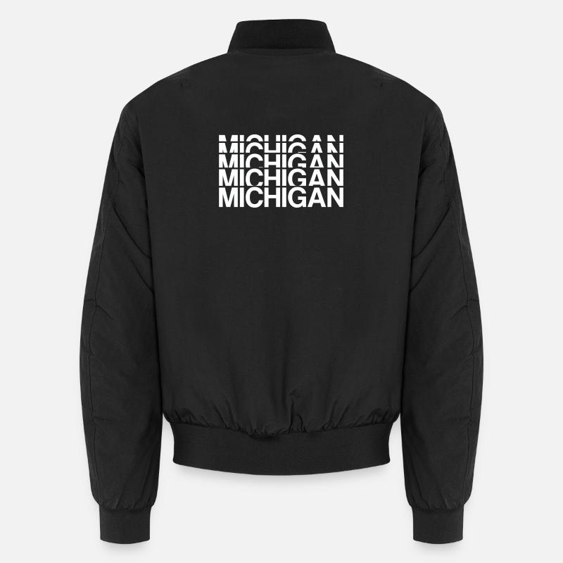 Michigan États-Unis - Bomber unisexe - noir