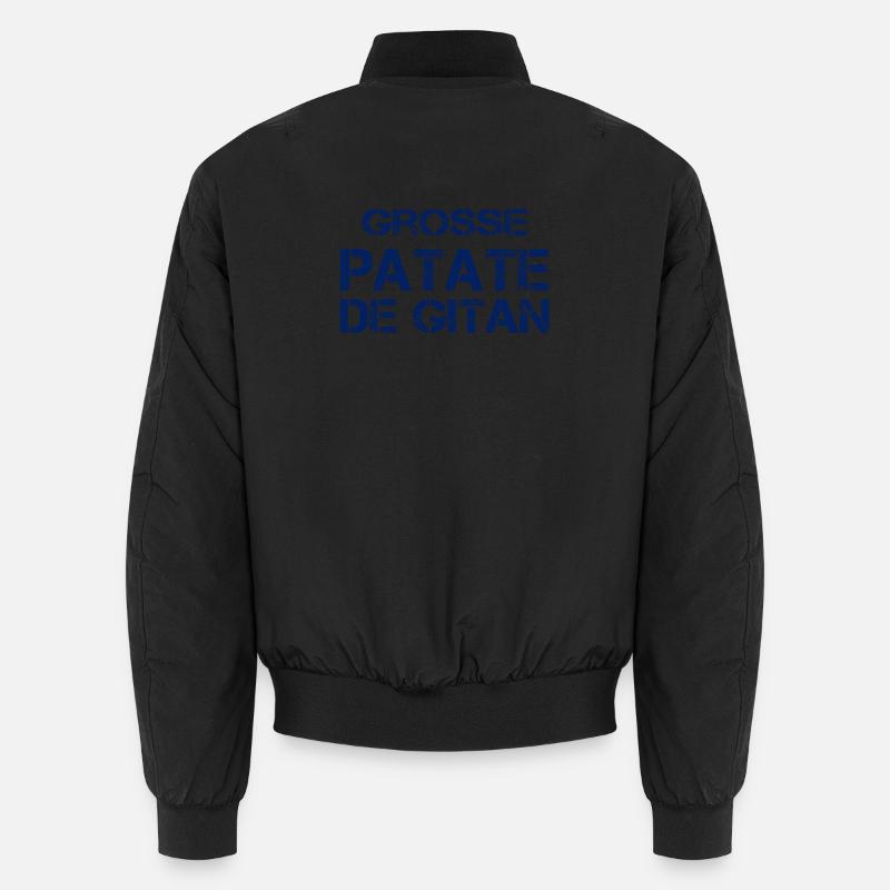 Grosse Patate de Gitan (bleu) - Bomber unisexe - noir